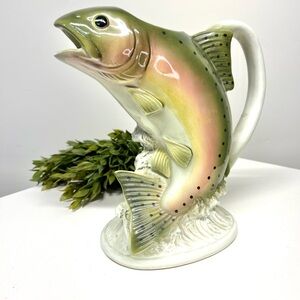 Eddie Bauer Ceramic Trout Pitcher